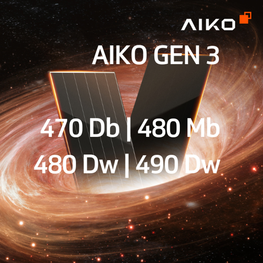 AIKO Solarmodule der 3. Generation auf Lager