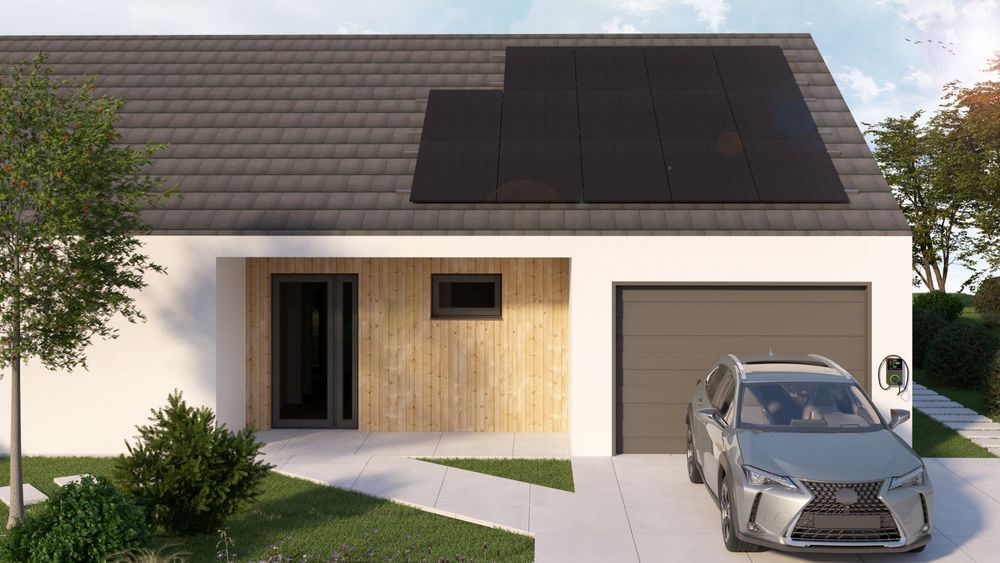 VDV SET 14 paneli -  Gładka dachówka - pionowe ułożenie paneli