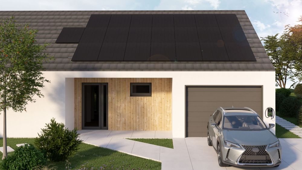 VDV SET 22 paneli -  Gładka dachówka - pionowe ułożenie paneli