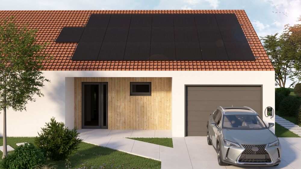 VDV SET 22 paneli – Profilowana dachówka – pionowe ułożenie paneli