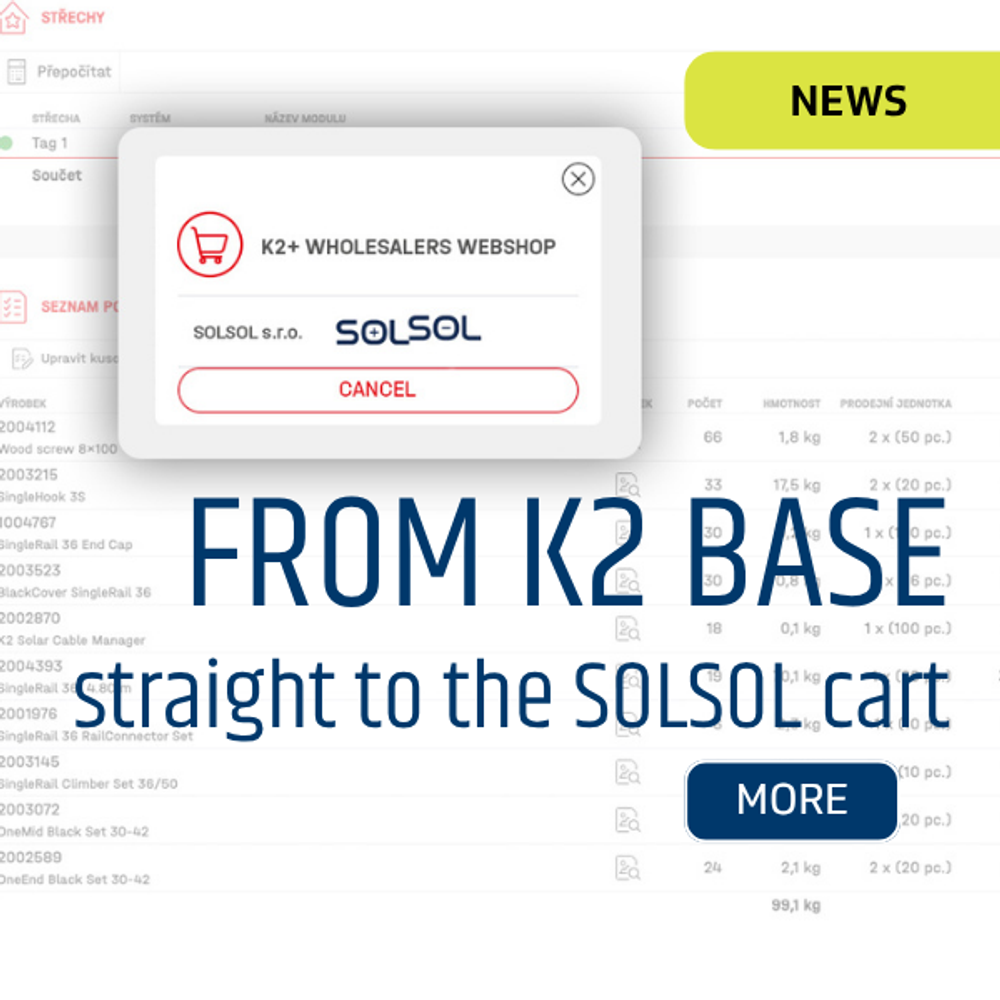 From K2 Base Directly to the SOLSOL Shopping Cart